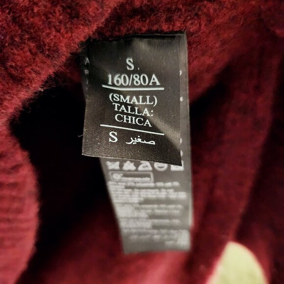 All Saints Women's Roll Lock Cozy Wool Maroon Sweater Small - Picture 6 of 7